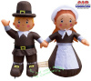 4 Foot Pilgrim Boy and Girl Thanksgiving Inflatable